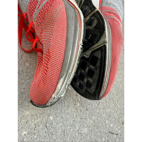 Nike Flyknit Trainer Running Shoes Gray Bright Crimson Mesh Athletic Size 11.5 main image 11